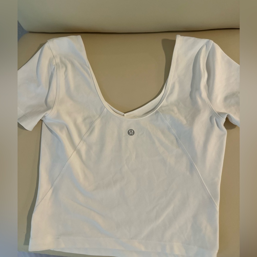 Lululemon white v neck top